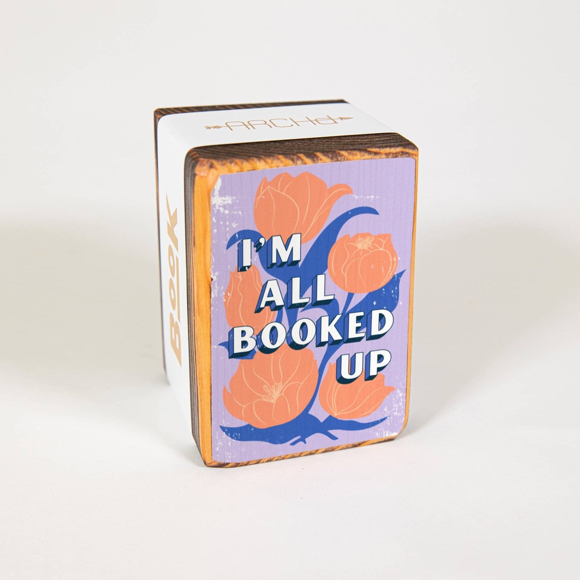 Bookish Sayings Handmade Single Bookend (Sold Individually)