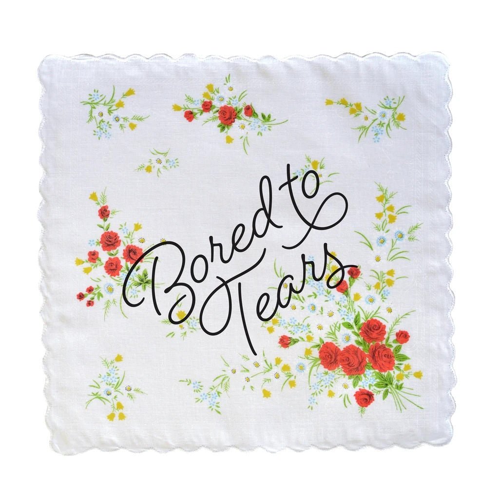 Bored to Tears Retro Hankie Floral Print Cotton Handkerchief