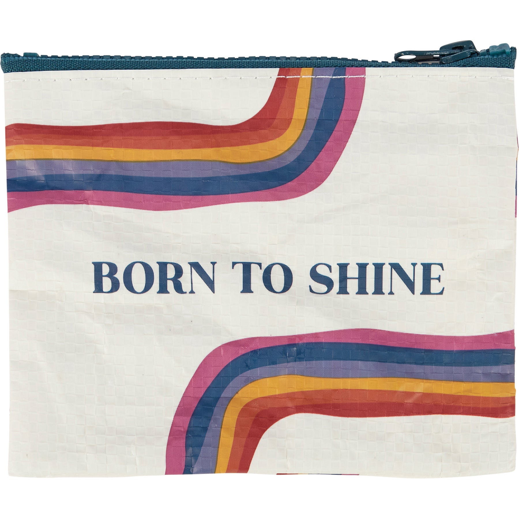 Born To Shine Zipper Wallet | Recycled Material Organizer Pouch | 5.25" x 4.25"