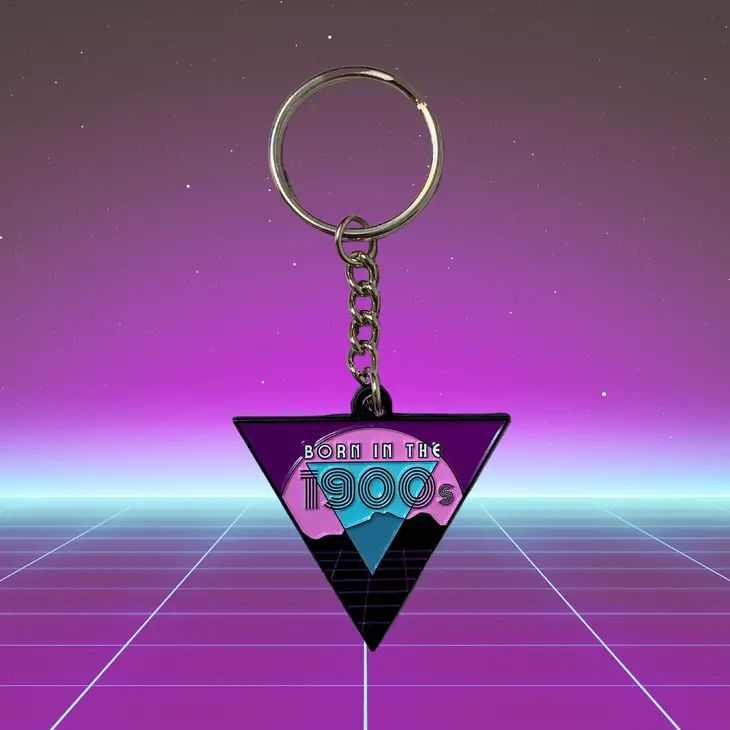 Born in the 1900s 🌴 🕶 Enamel Keychain Millennial Gen X