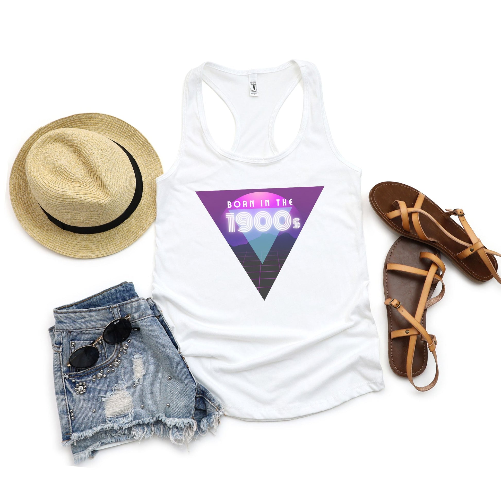 Born in the 1900s Women's Ideal Racerback Tank