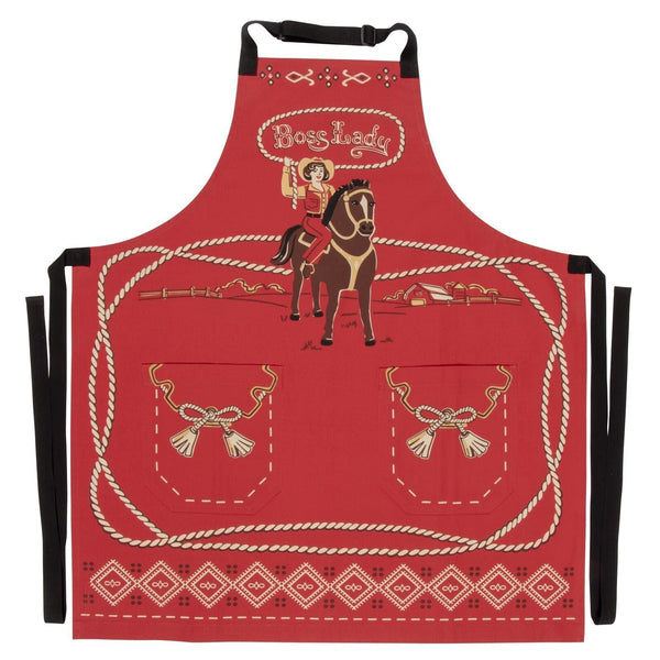 Boss Lady Cowgirl Western Retro Funny Cooking and BBQ Apron 2