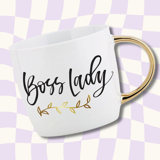 Boss Lady Mug | Gold Handle Coffee Mug