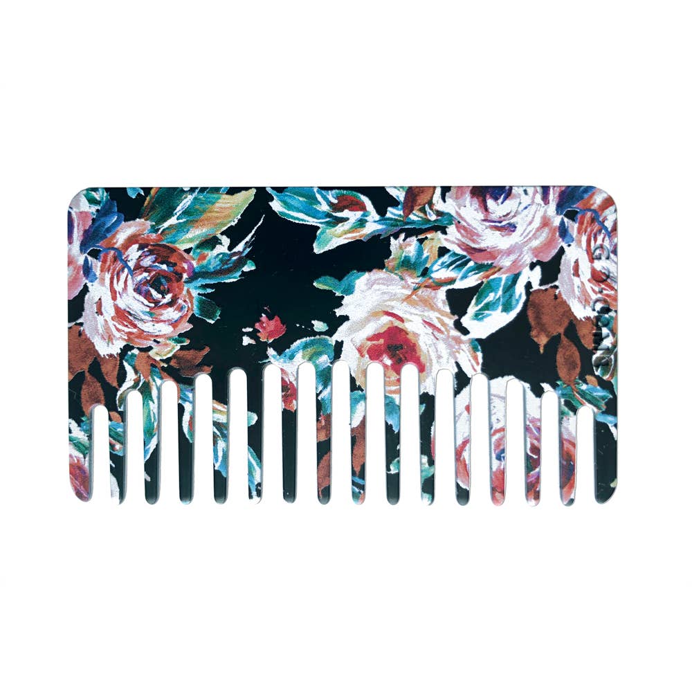 Botanical Blush Go-Comb | Plastic Wallet-Sized Comb
