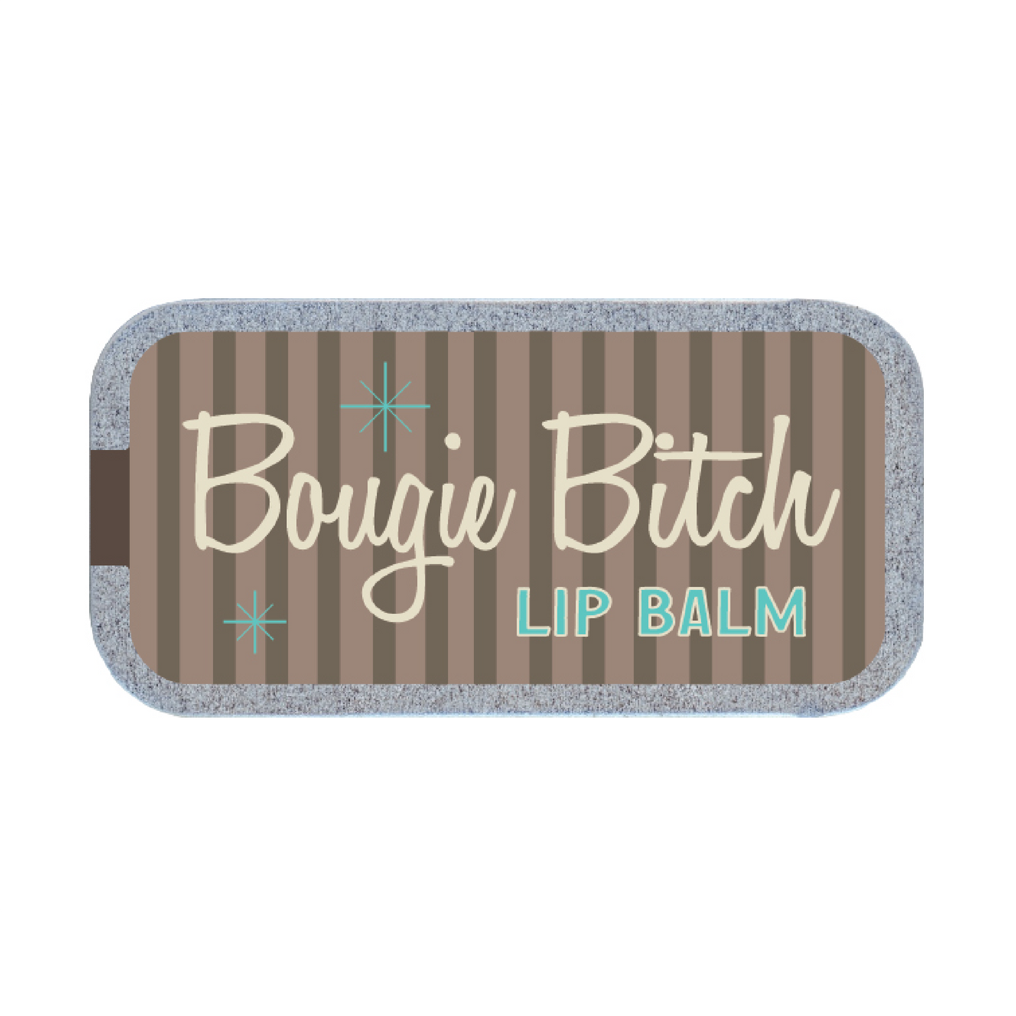 Bougie Bitch Lip Balm in Old School Tin | Funny Vanilla Lip Moisturizer