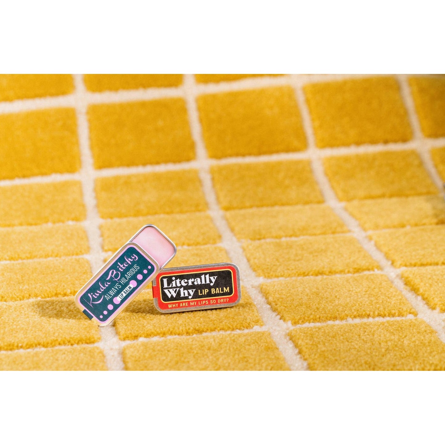 Bougie Bitch Lip Balm in Old School Tin | Funny Vanilla Lip Moisturizer