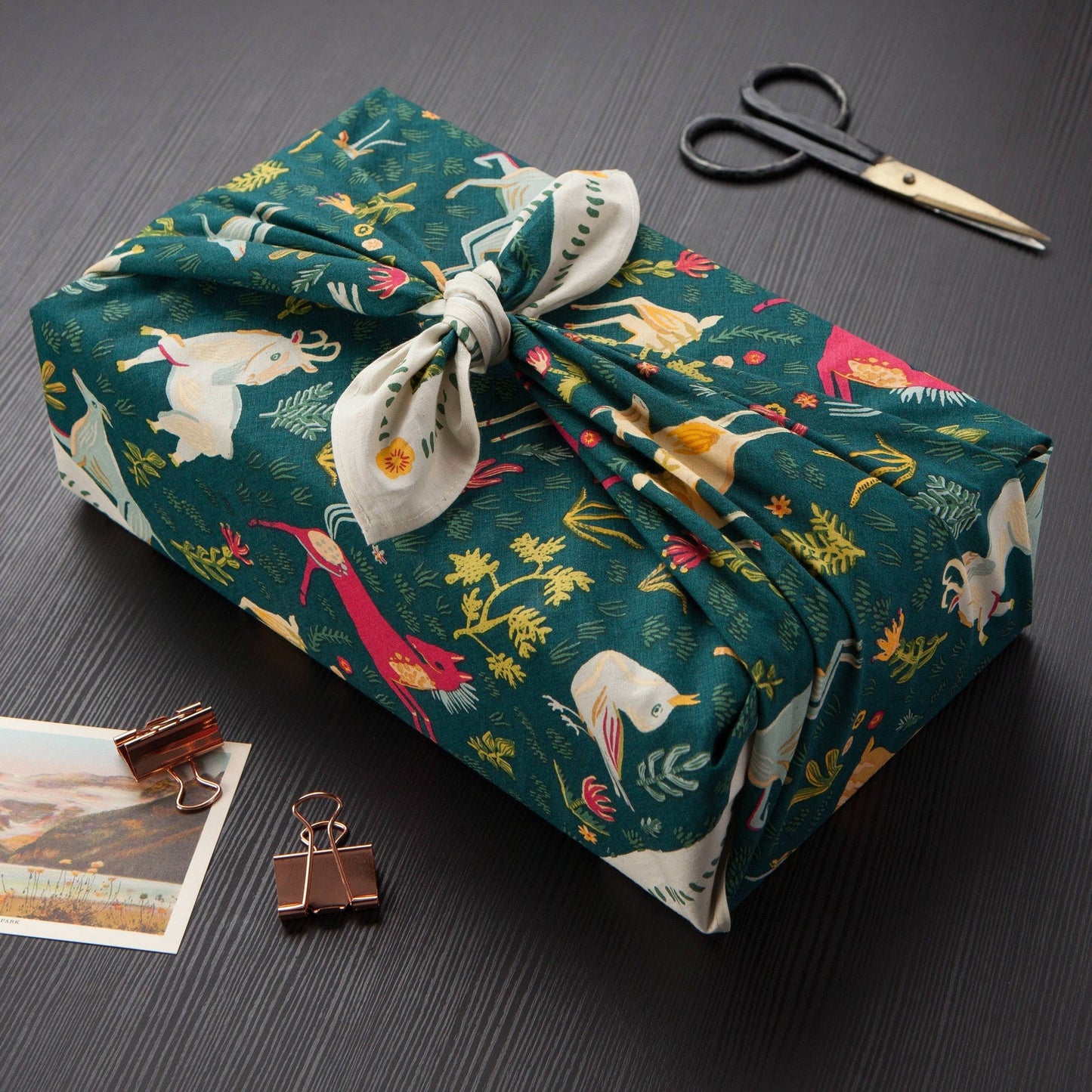 Boundless Recycled Reusable Gift Wrap | Rewrapped Repurpose and Wear Fabric Square Wrapper