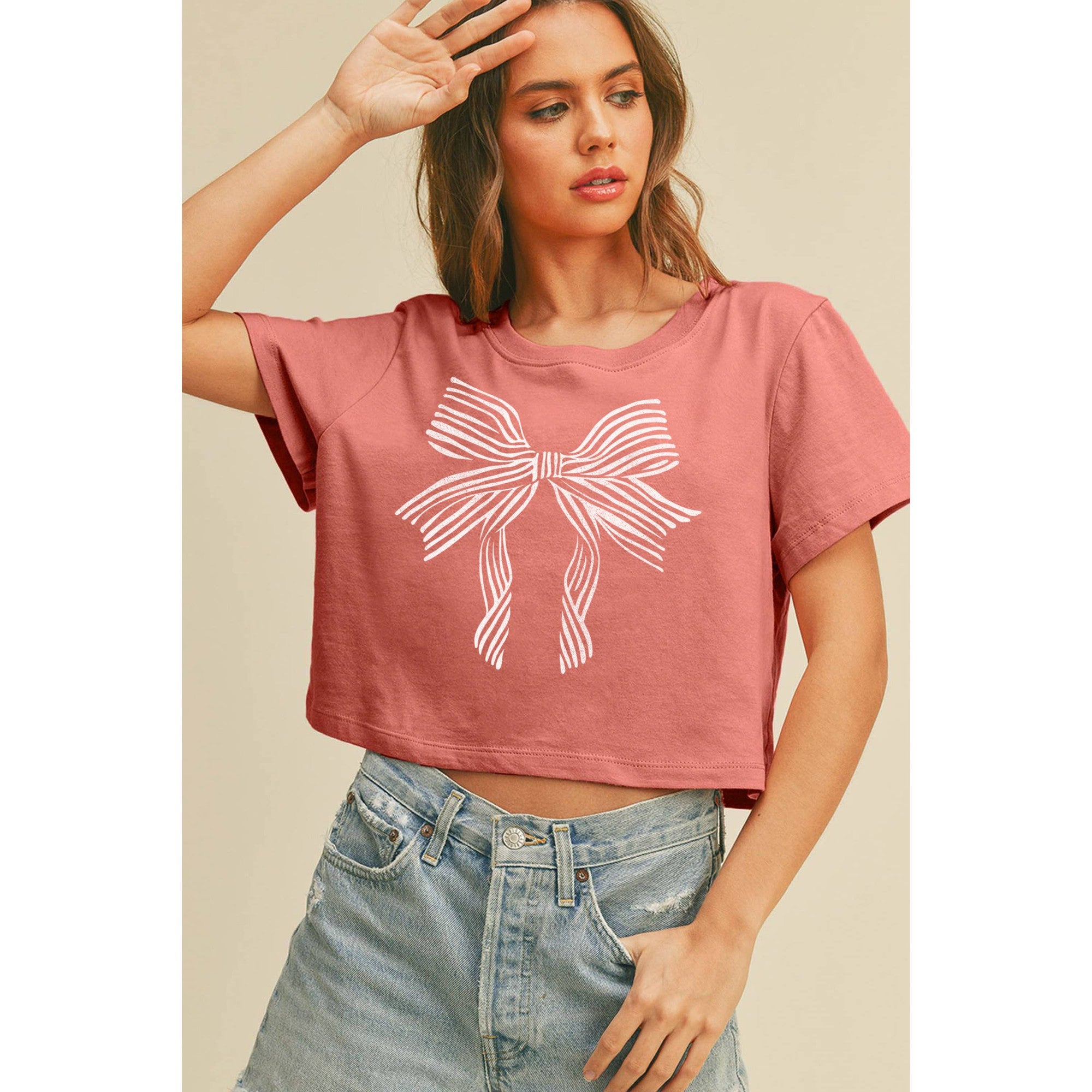 Bow-Graphic-Tee-Printed-Crop-