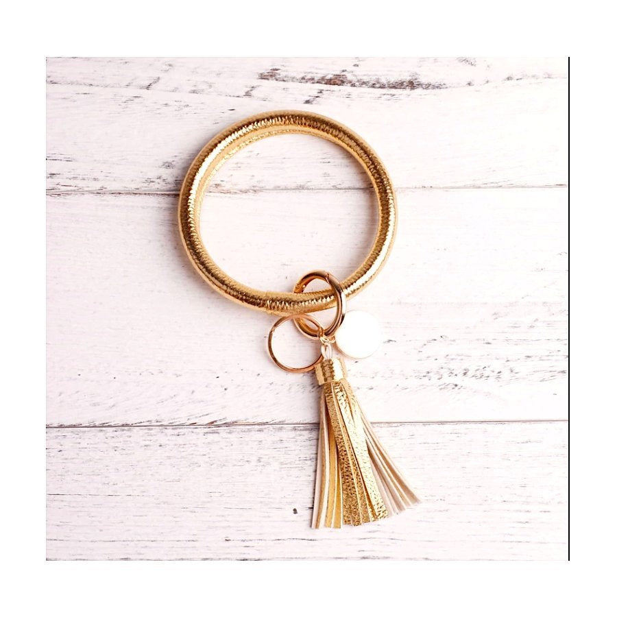Bracelet-Style Keychain With Tassel (9 Color Options)