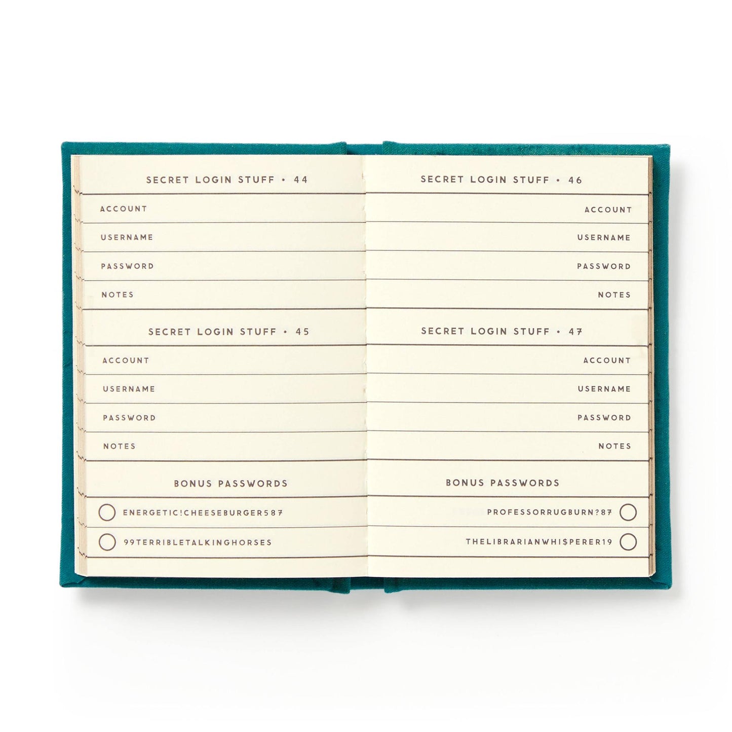 Brass Monkey Definitely Not My Passwords Diary | Mini Password Notebook (2.75” x 3.75”)