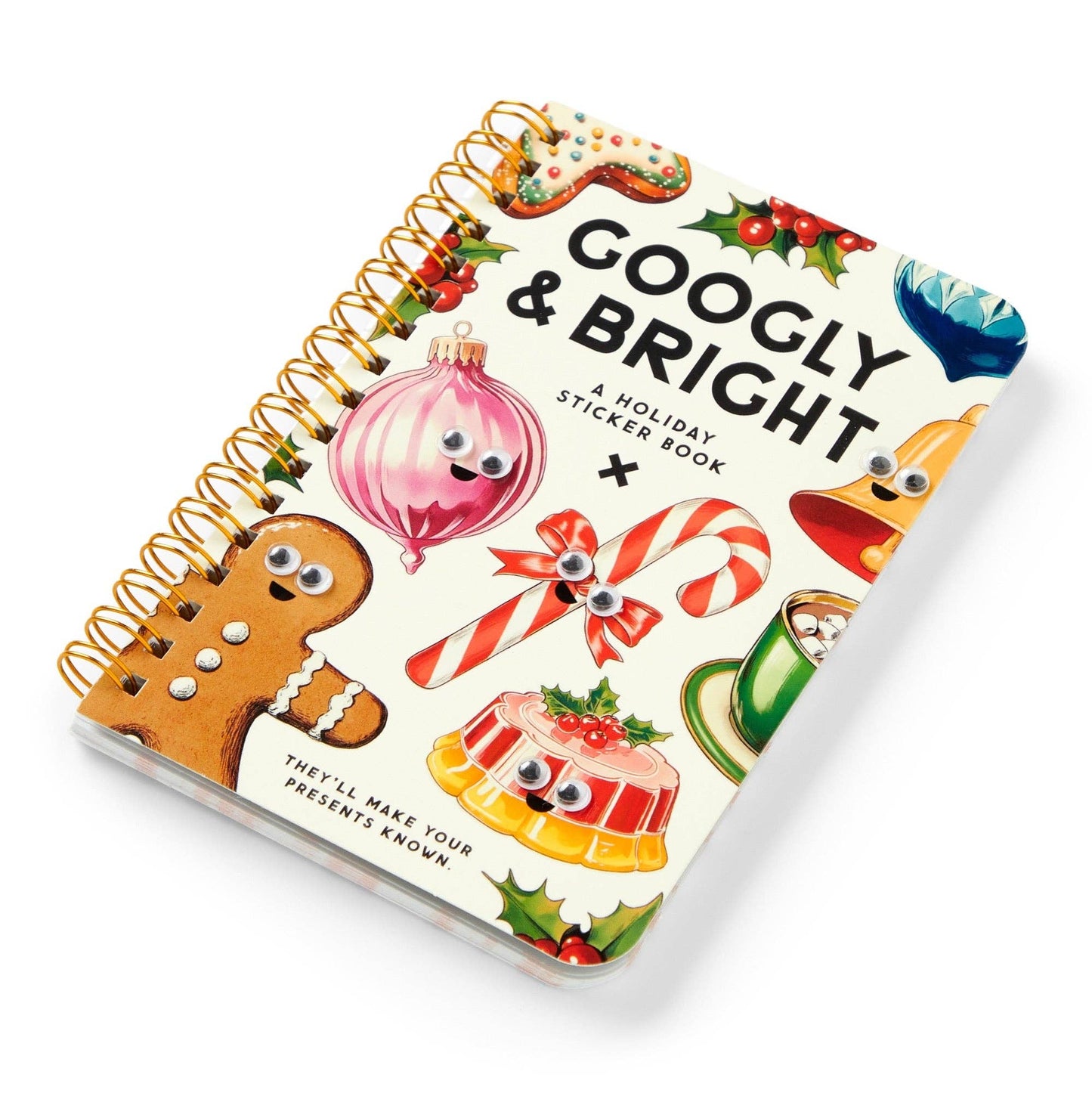 Brass Monkey Googly & Bright Holiday Christmas Sticker Book