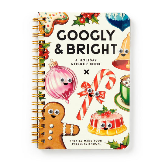 Brass Monkey Googly & Bright Holiday Christmas Sticker Book