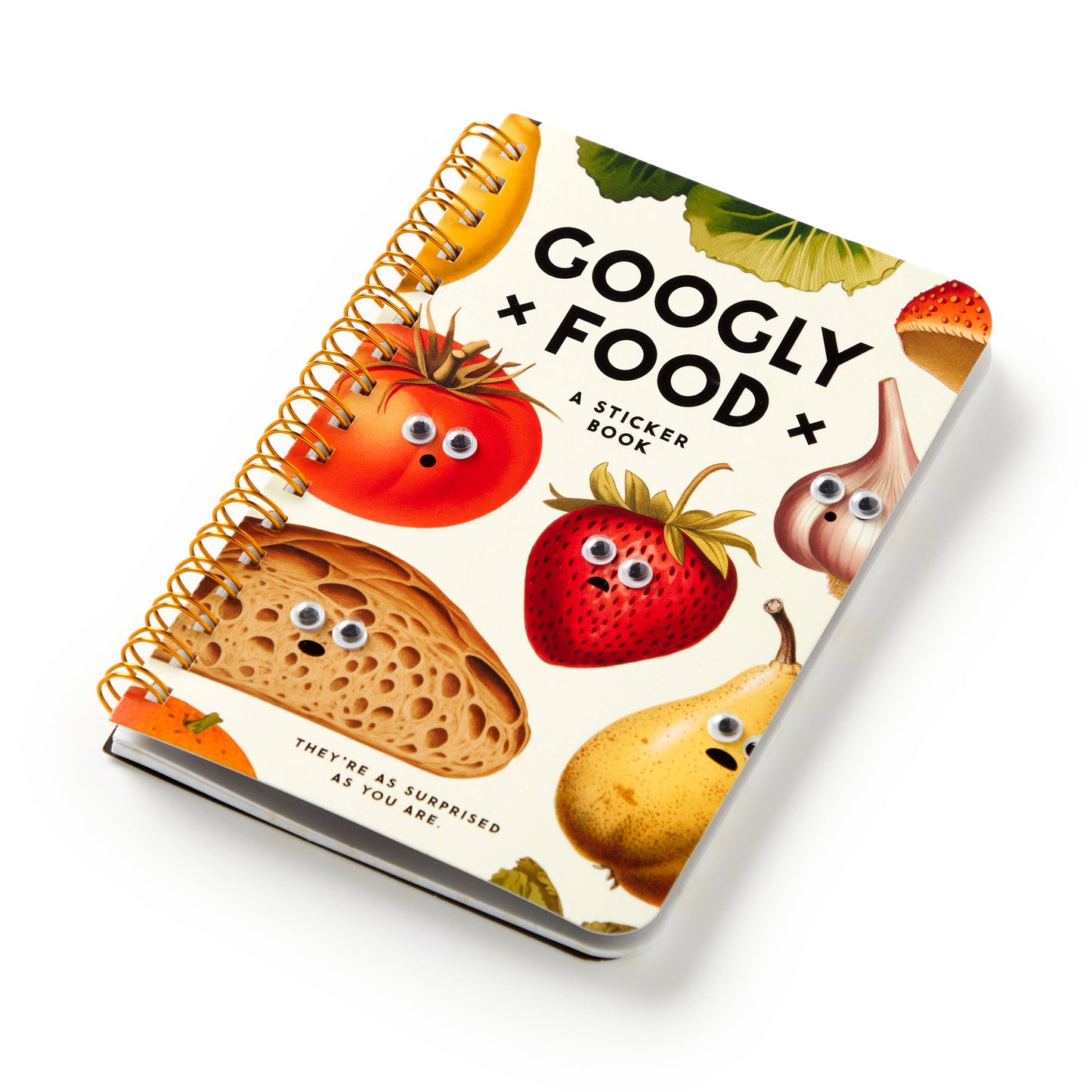 Brass Monkey Googly Food Sticker Book | Vintage-inspired Googly-eye Decals