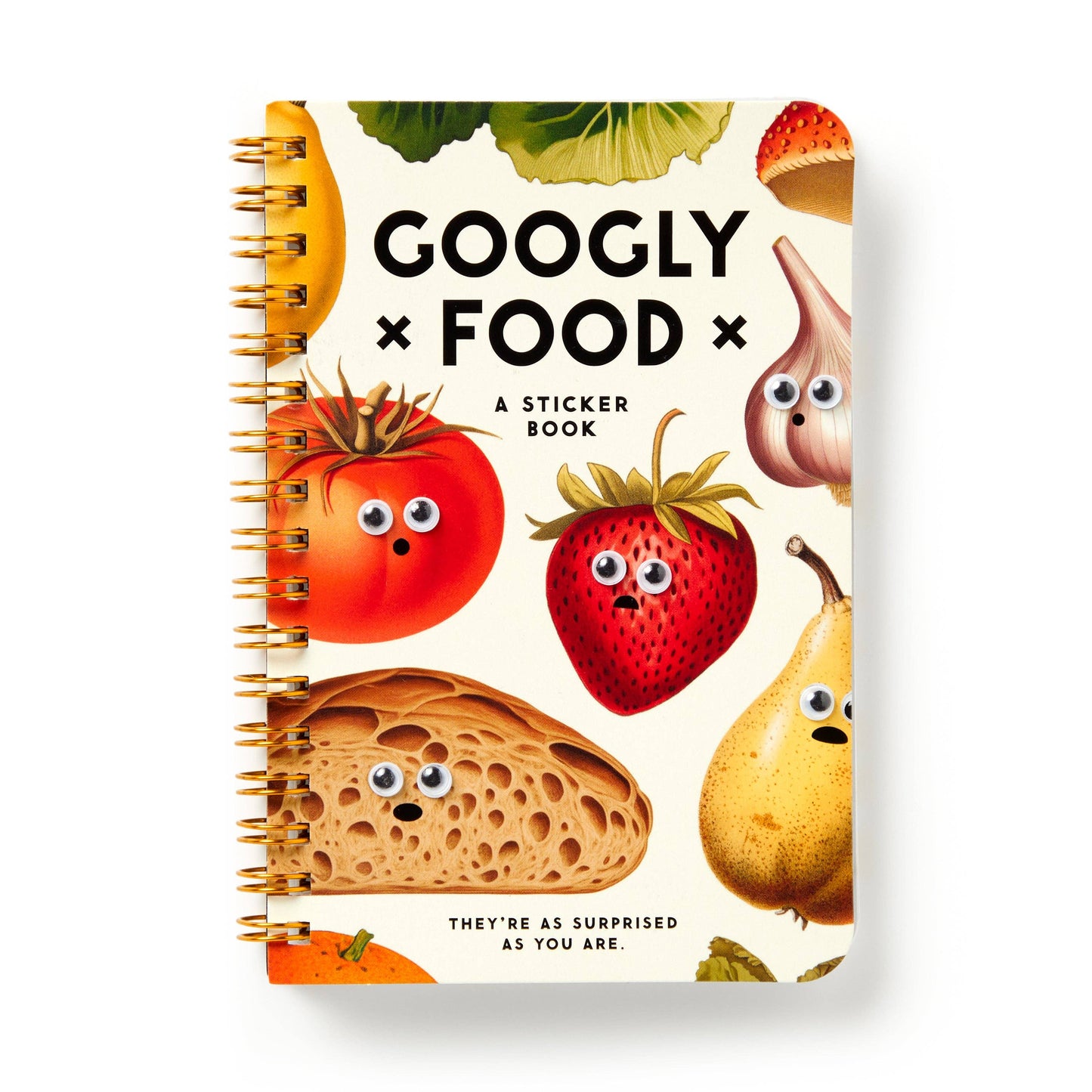 Brass Monkey Googly Food Sticker Book | Vintage-inspired Googly-eye Decals