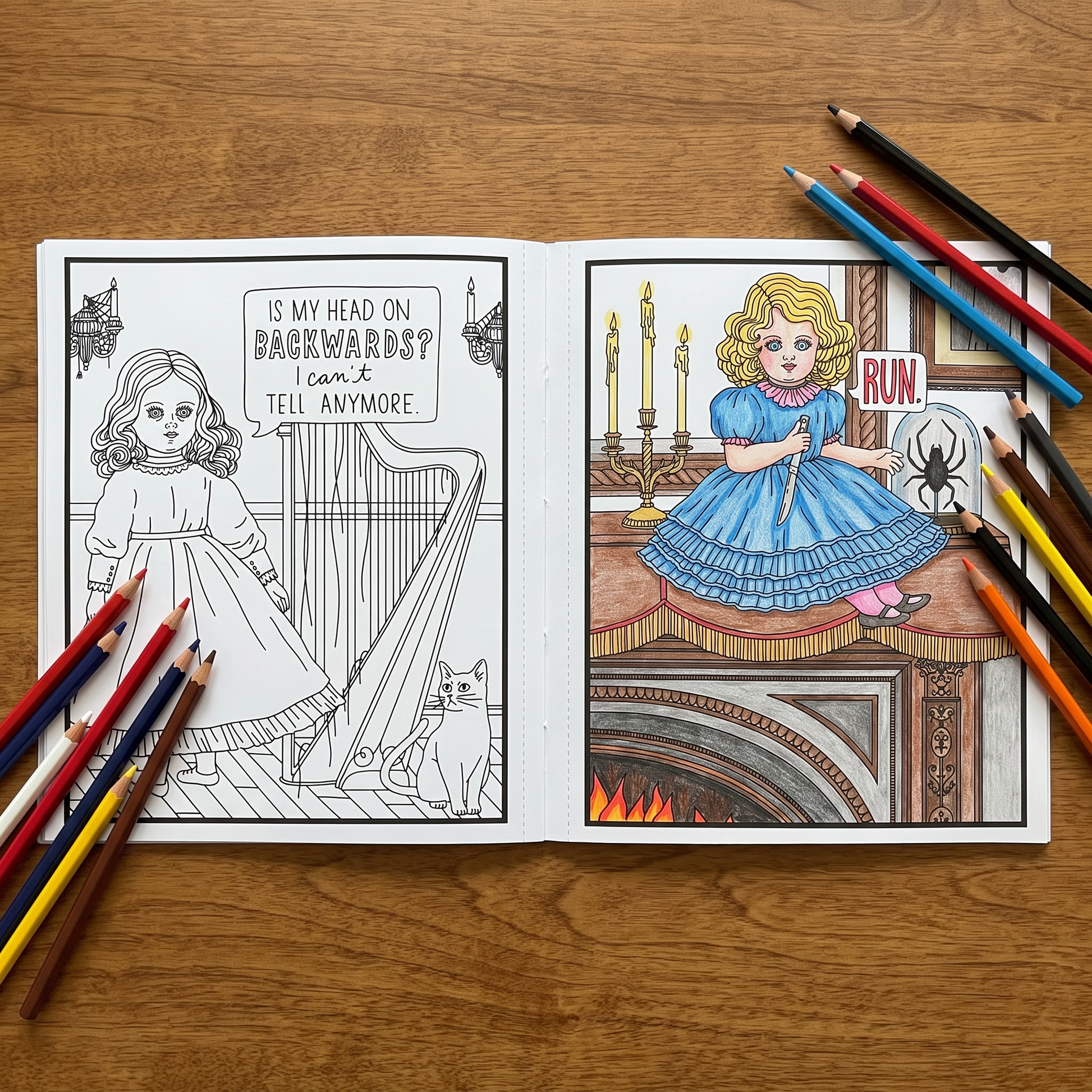 Brass Monkey Haunted Dolls Coloring Book-Chronicle Books-The Bullish Store