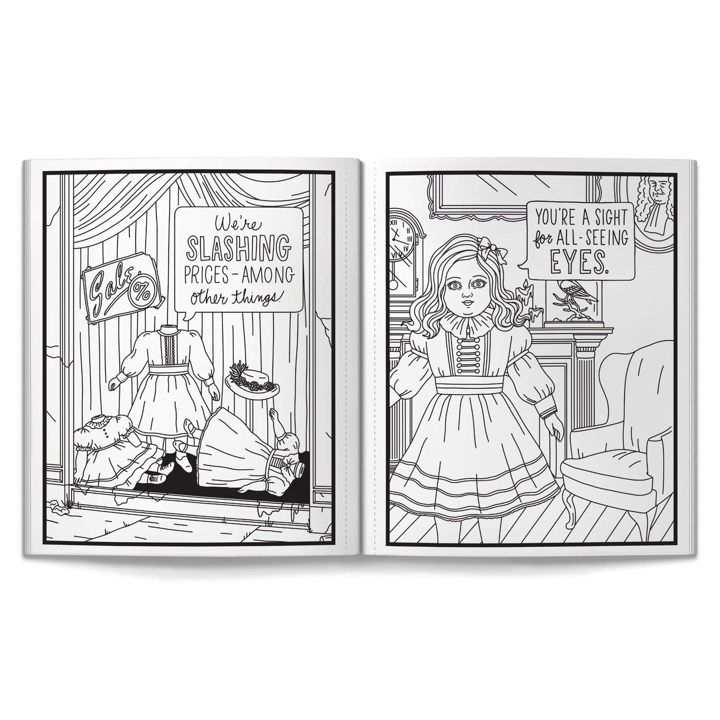 Brass Monkey Haunted Dolls Coloring Book-Chronicle Books-The Bullish Store