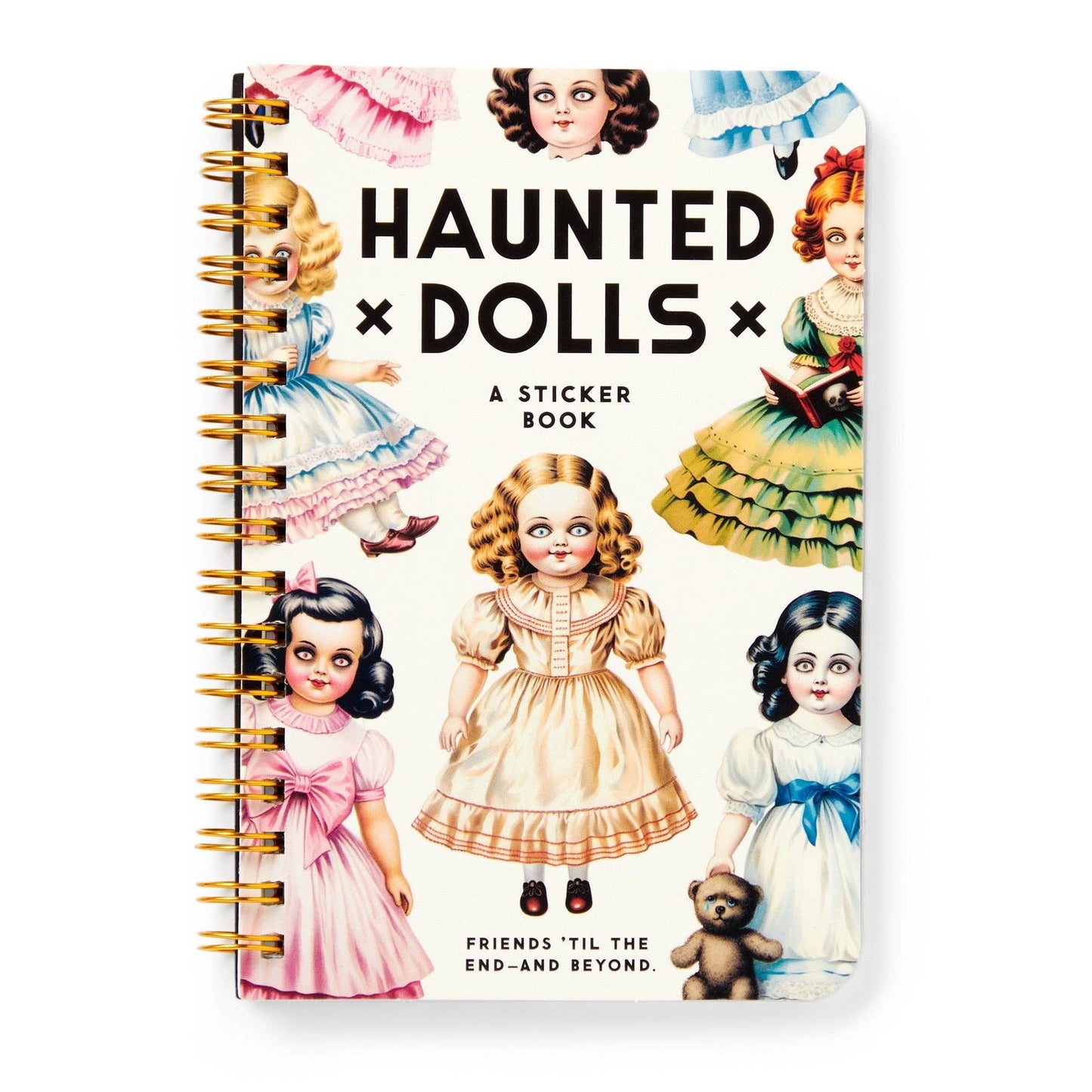 Brass Monkey Haunted Dolls Sticker Book | Vintage-inspired Spooky Decals