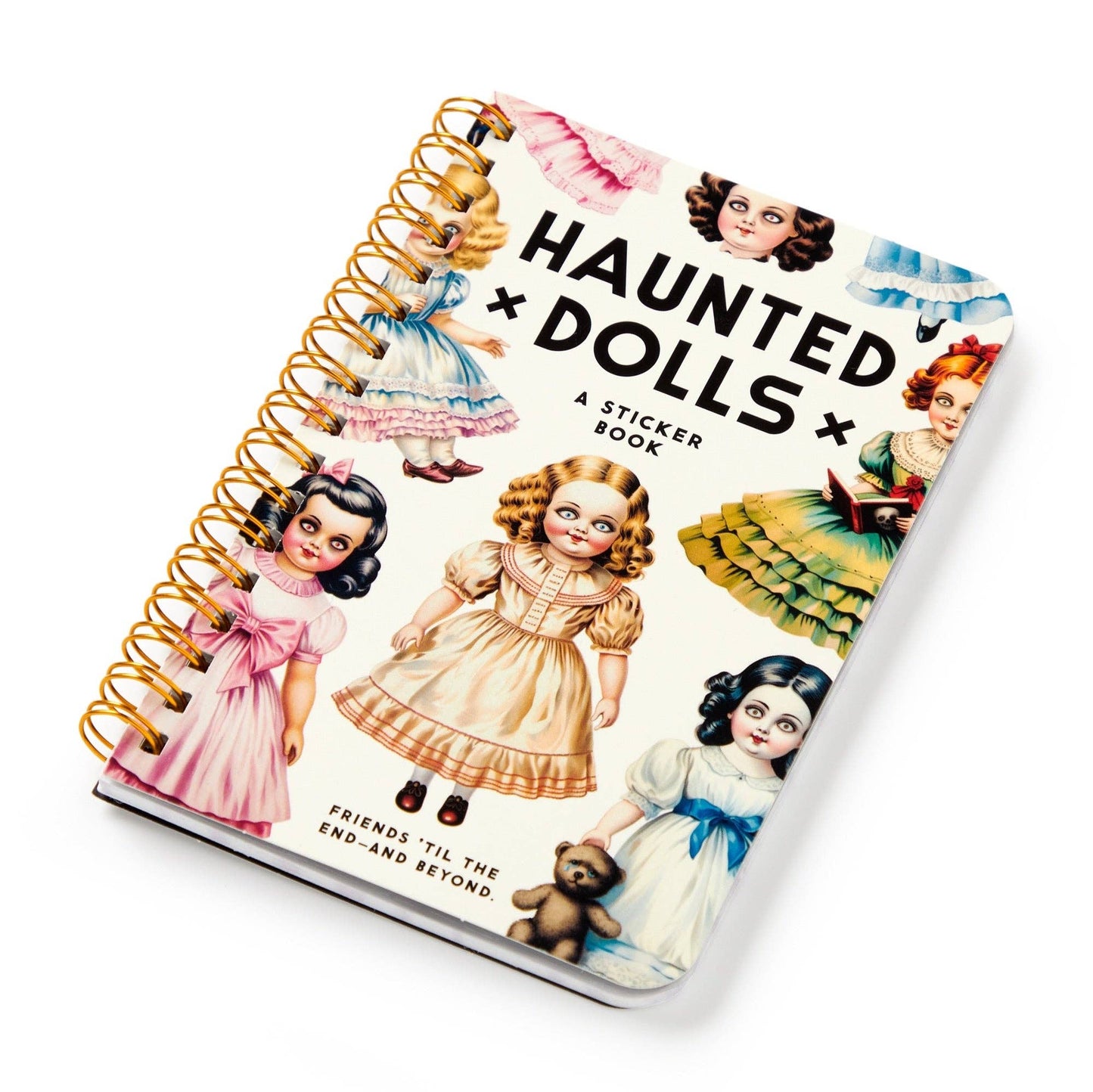 Brass Monkey Haunted Dolls Sticker Book | Vintage-inspired Spooky Decals