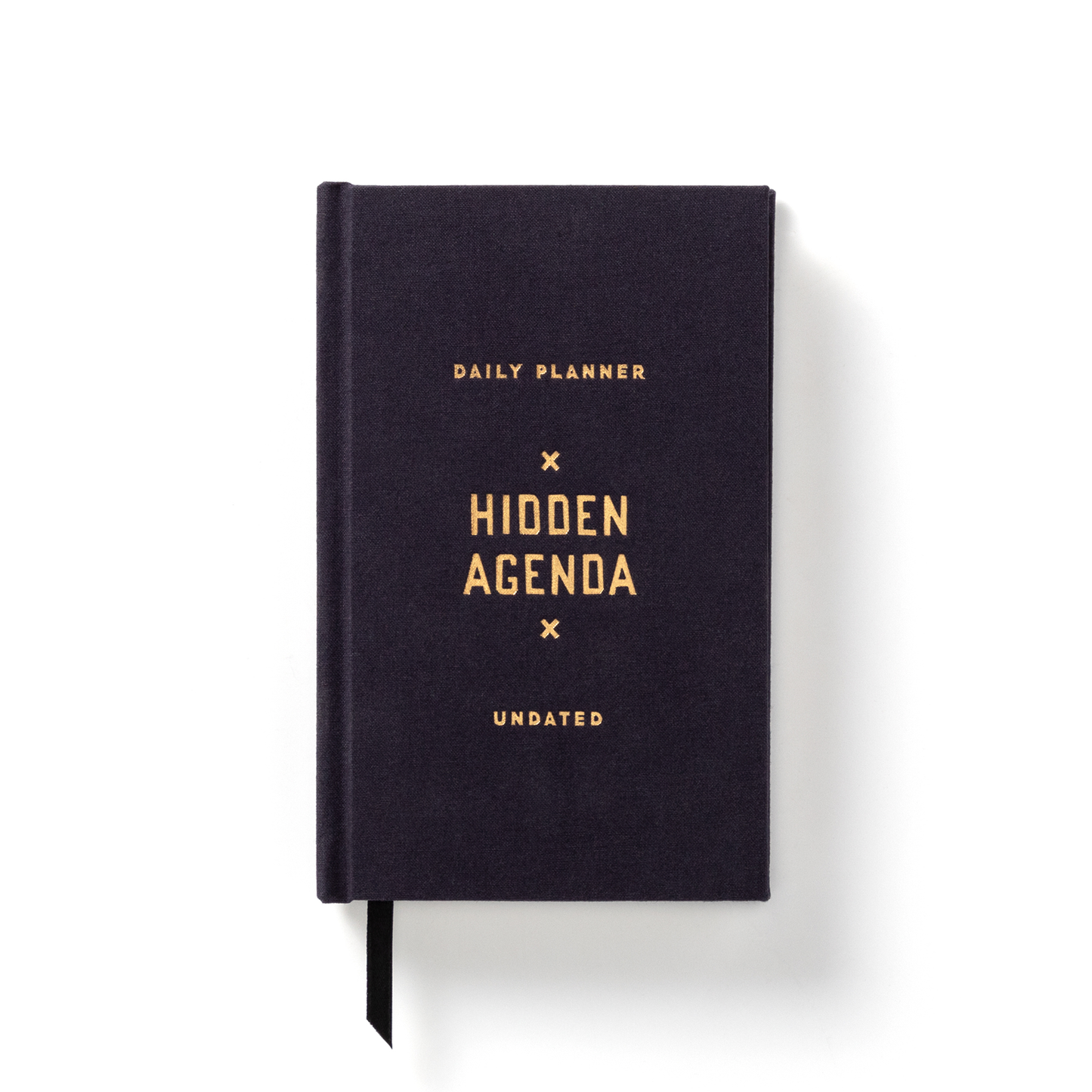 Brass Monkey Hidden Agenda Undated Mini Planner | Cloth-bound Daily Journal | 208 Pages