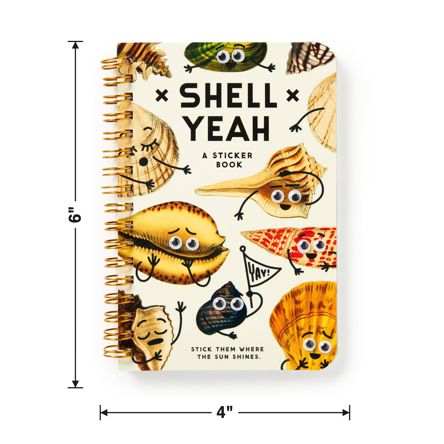 Brass Monkey Shell Yeah Sticker Book-Chronicle Books-The Bullish Store