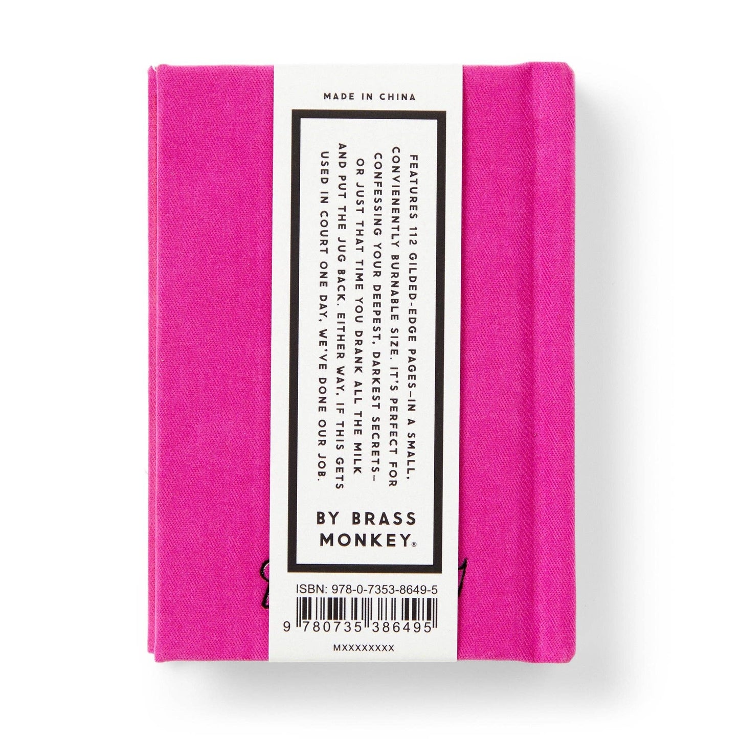 Brass Monkey Tiny Diary for Not So Tiny Secrets | Mini Record Journal Notebook | 2.75” x 3.75”