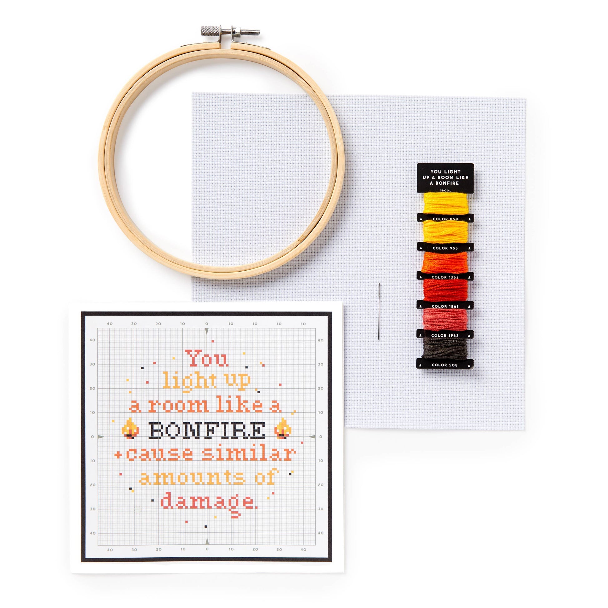 Brass Monkey You Light Up A Room Cross Stitch Kit | Needlecraft Tools and Materials