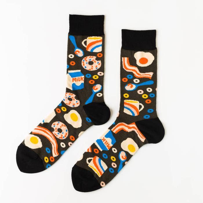 Breakfast Men's Crew Socks | Foodie Gifts for Him