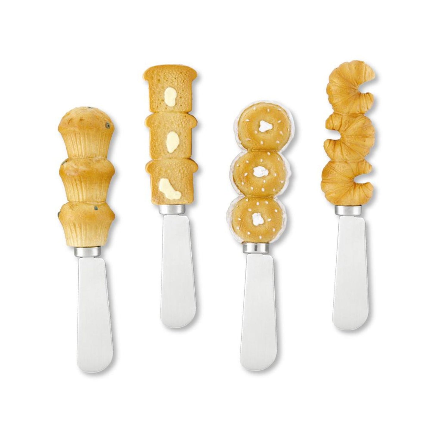 Breakfast Polyresin Cheese Spreader | 4-Piece Set Bread Theme Serveware