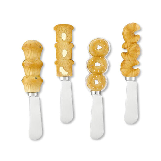Breakfast Polyresin Cheese Spreader | 4-Piece Set Bread Theme Serveware