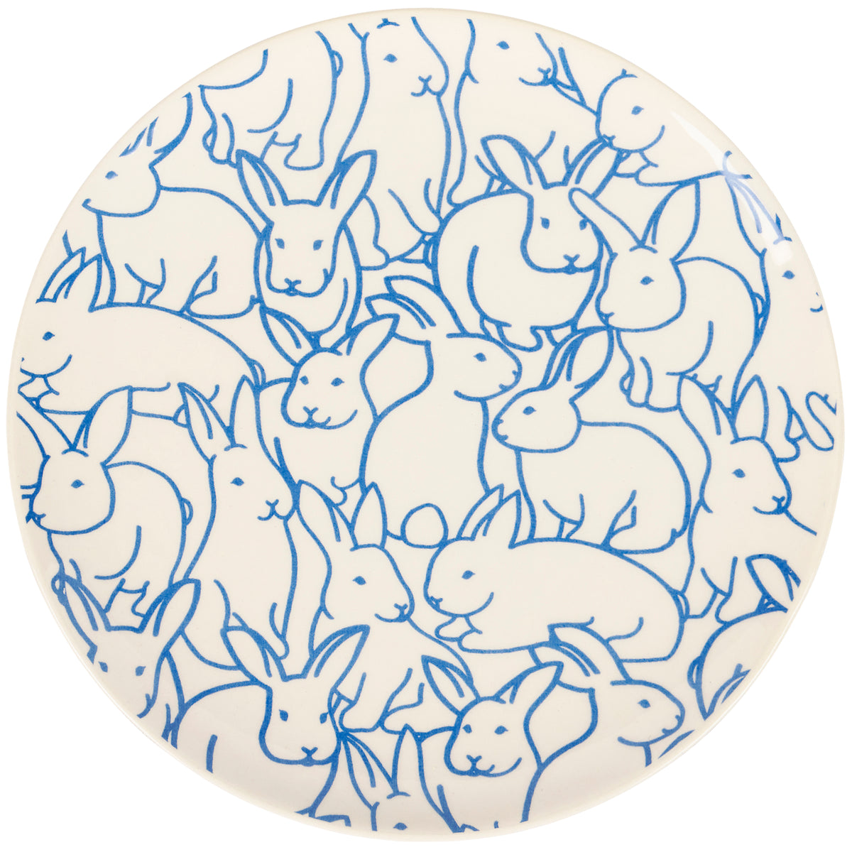 Breeding Like Rabbits Illustrated Rabbit Pattern Plate