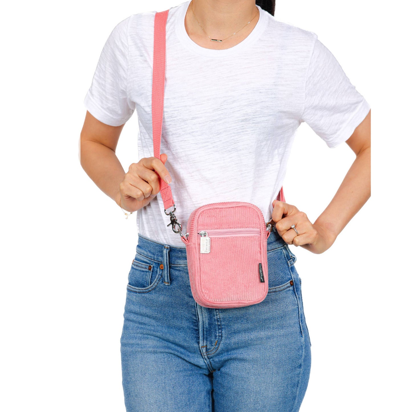 Brick Bag in Corduroy Pink | Mini Crossbody