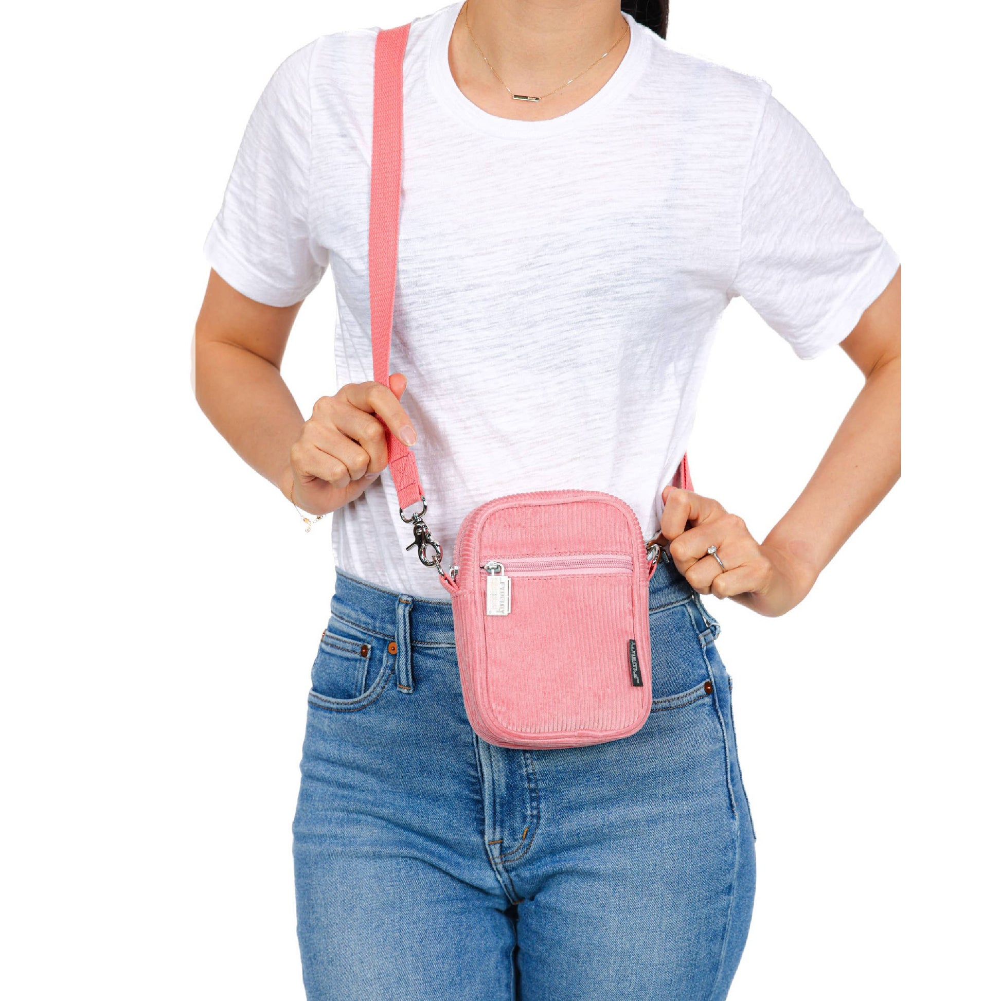 Brick Bag in Corduroy Pink | Mini Crossbody