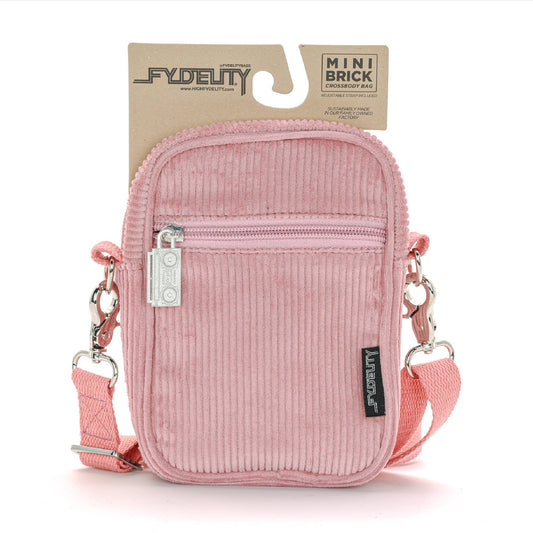 Brick Bag in Corduroy Pink | Mini Crossbody