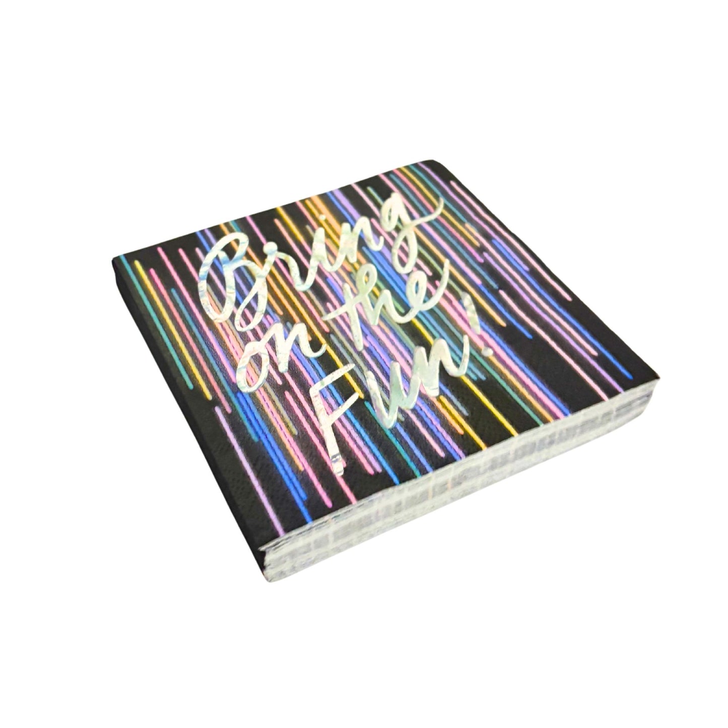 Bring On The Fun! Foil Beverage Napkins | Retro Cocktail Party | 5" Square