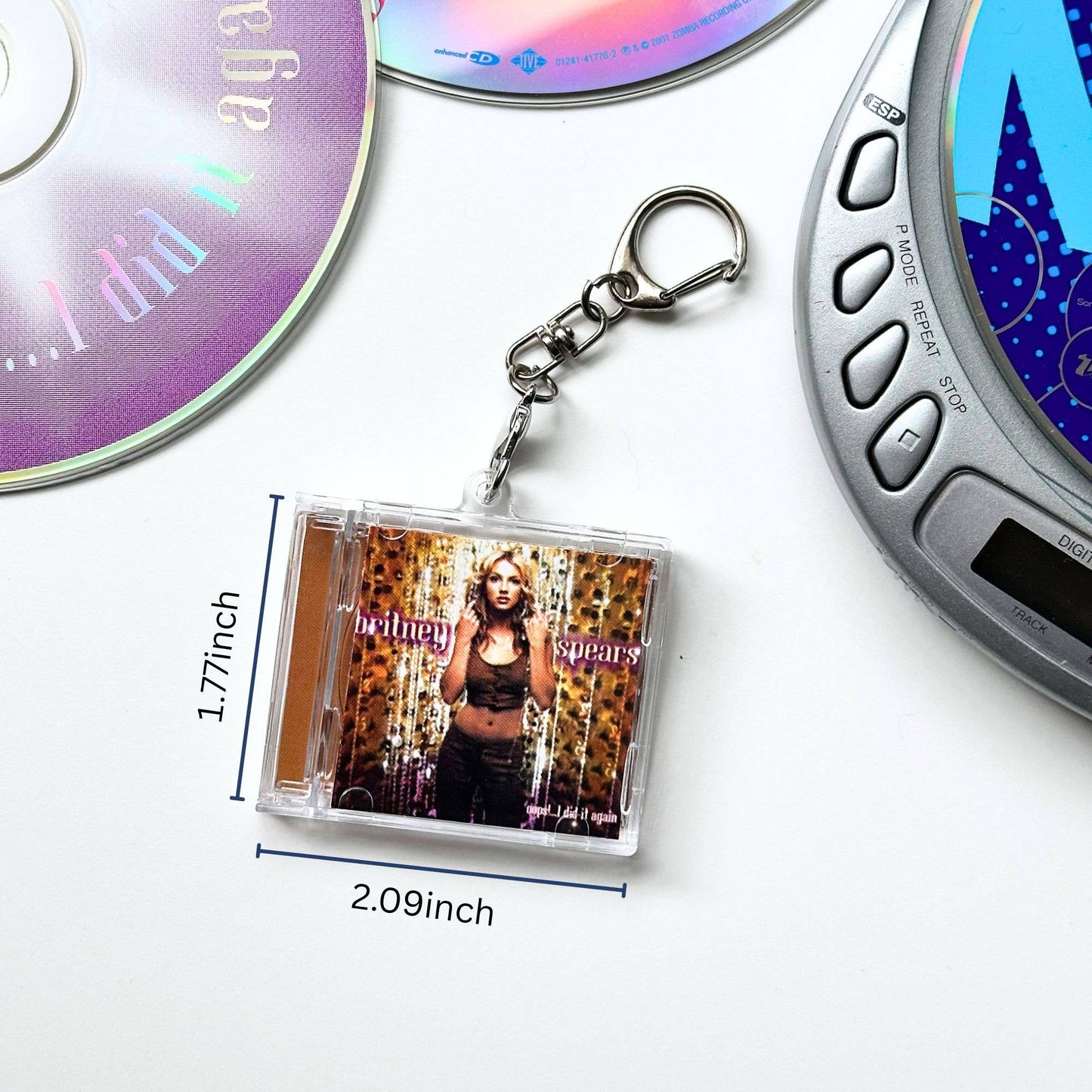 Britney Spears "Oops!... I Did It Again!" Mini CD Case Keychain