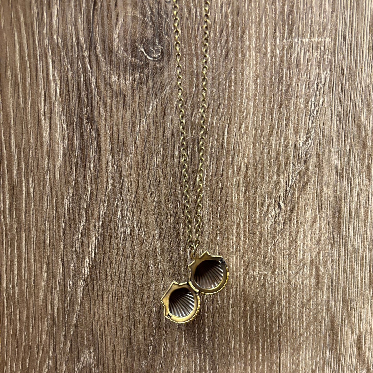 Bronze Seashell Locket Pendant Necklace | Vintage Ocean-Inspired Charm