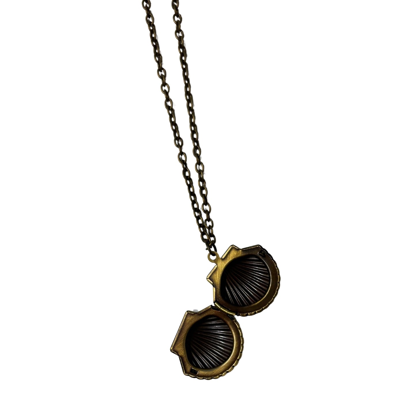 Bronze Seashell Locket Pendant Necklace | Vintage Ocean-Inspired Charm