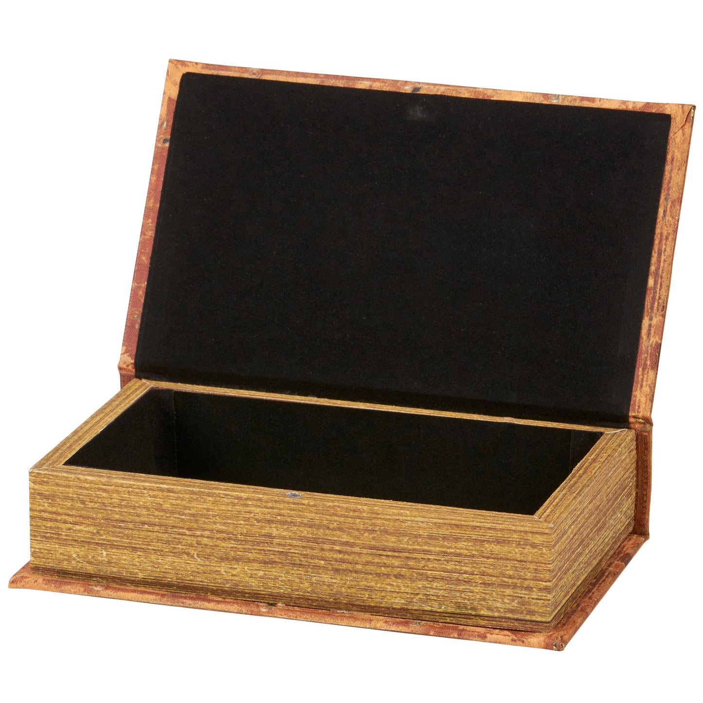 Brown Lattice Velvet-Lined Canvas Book Box | 5.5" x 7.75" x 2"