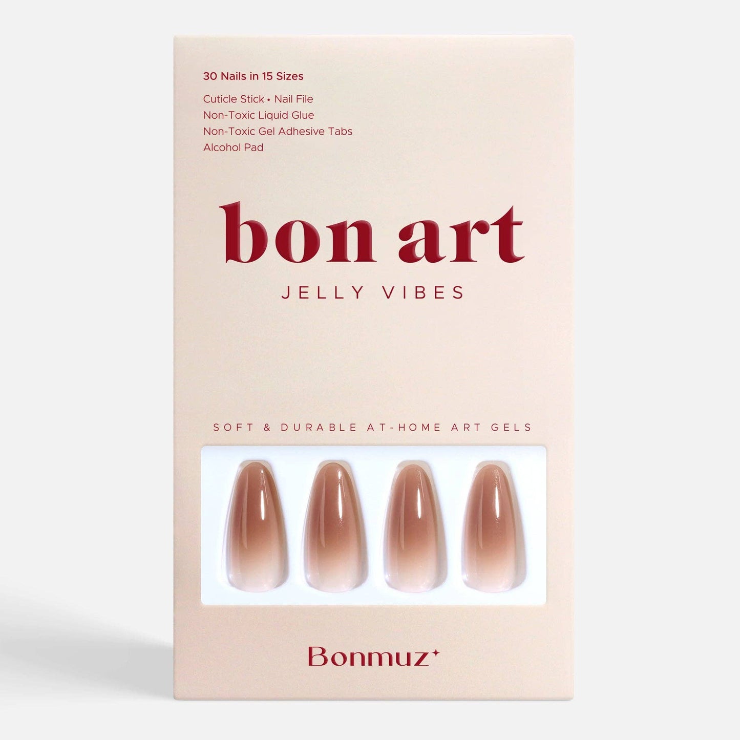 Brown Sugar Drip Press-On Nails | Caramel Brown Gradient, Glossy & Reusable