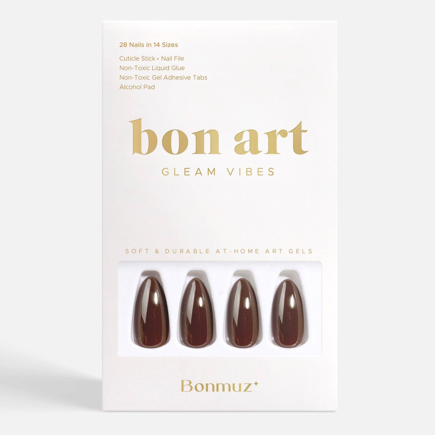 Brown Sugar Pop Press-On Nails | Espresso Brown High-Gloss Nails | Reusable & Non-Toxic