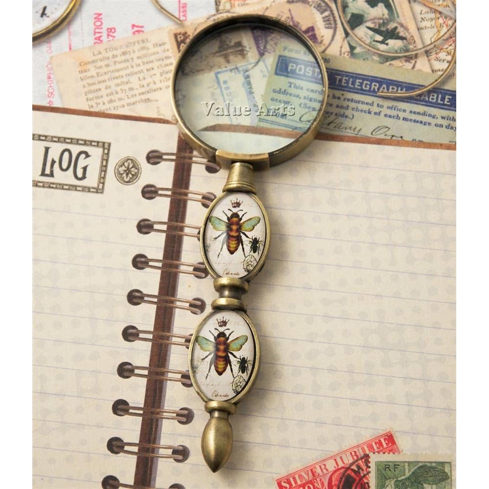 Bumble Bee Magnifier | Bronze and Glass Giftable Magnifying Glass-Value Arts-The Bullish Store