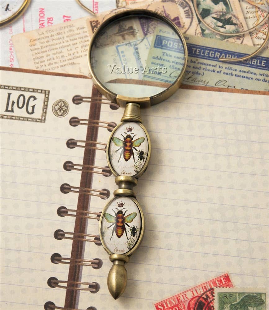 Bumble Bee Magnifier | Bronze and Glass Giftable Magnifying Glass