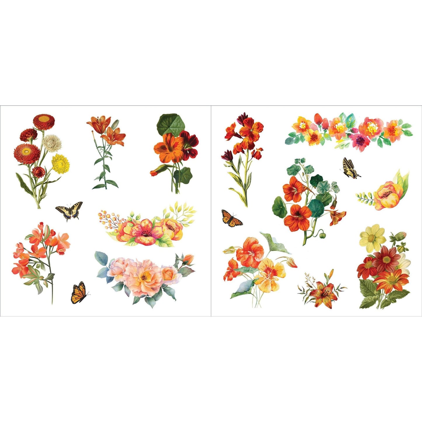 Bunches of Botanicals Decorative Stickers | A Blooming Sticker Book | Over 500 Decals