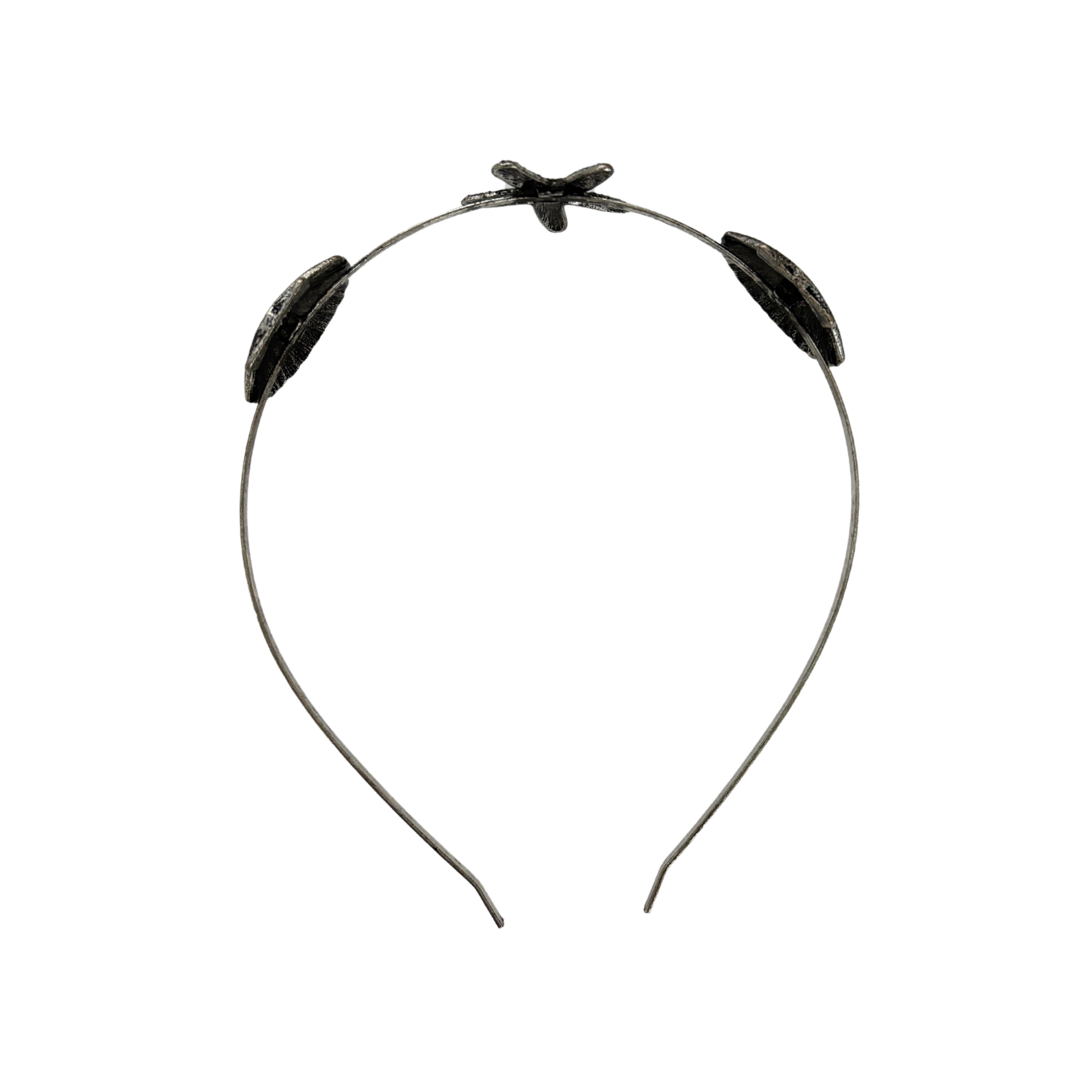 Burnished Silver Mermaid Headband Tiara | Shell & Sea Star Charm Crown