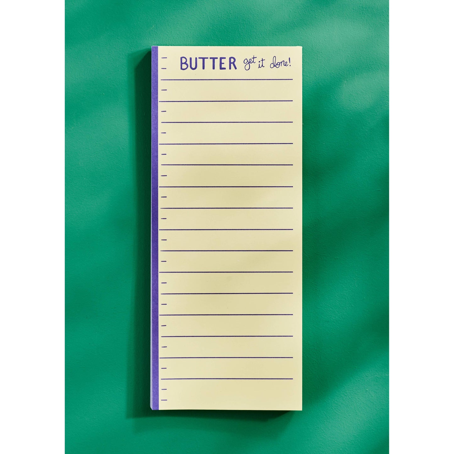 Butter Get It Done Notepad | Butter Themed Cute Yellow Lined List Pad