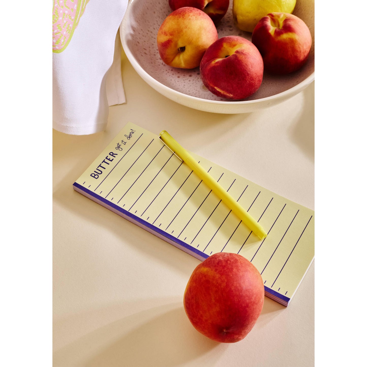 Butter Get It Done Notepad | Butter Themed Cute Yellow Lined List Pad
