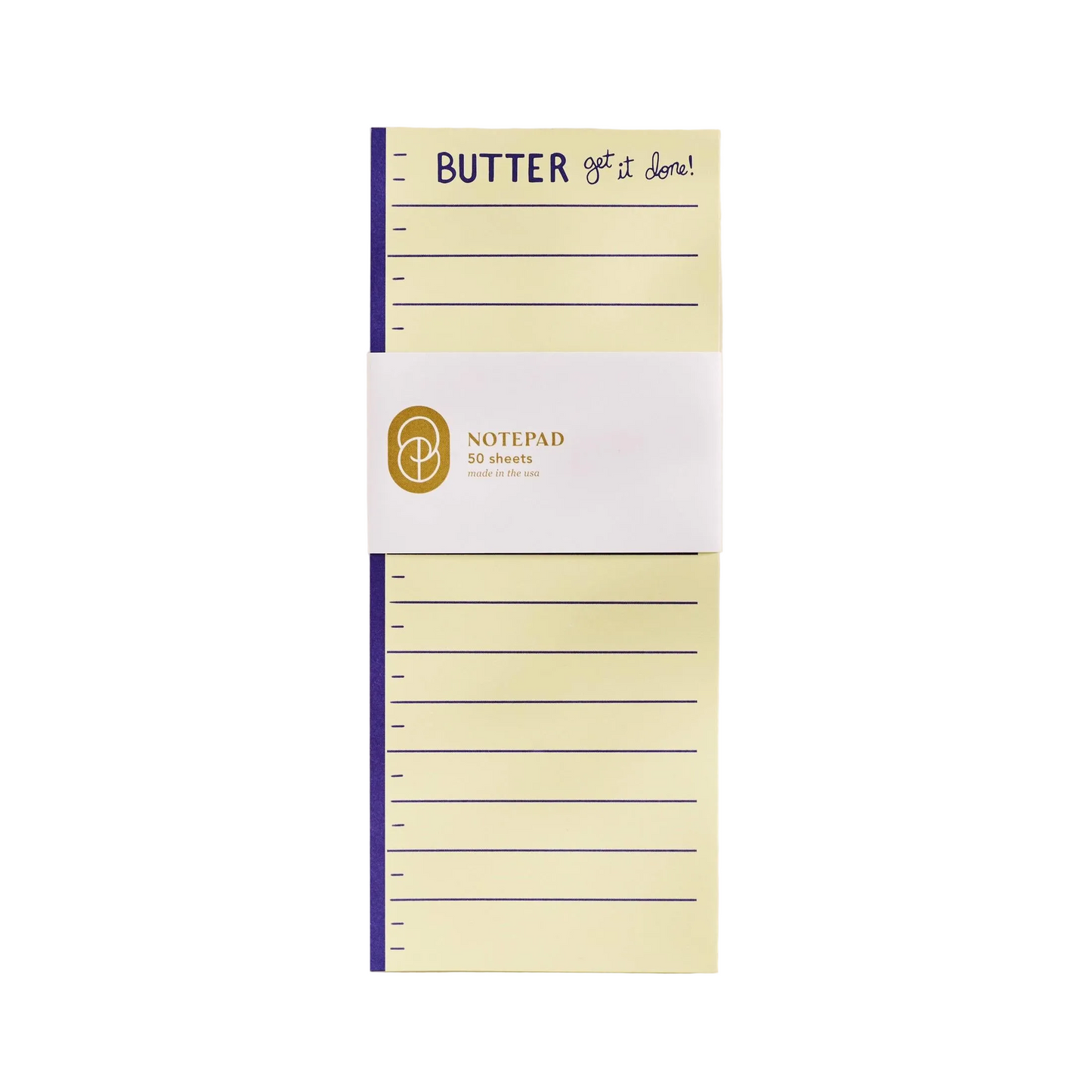 Butter Get It Done Notepad | Butter Themed Cute Yellow Lined List Pad-One & Only Paper-The Bullish Store