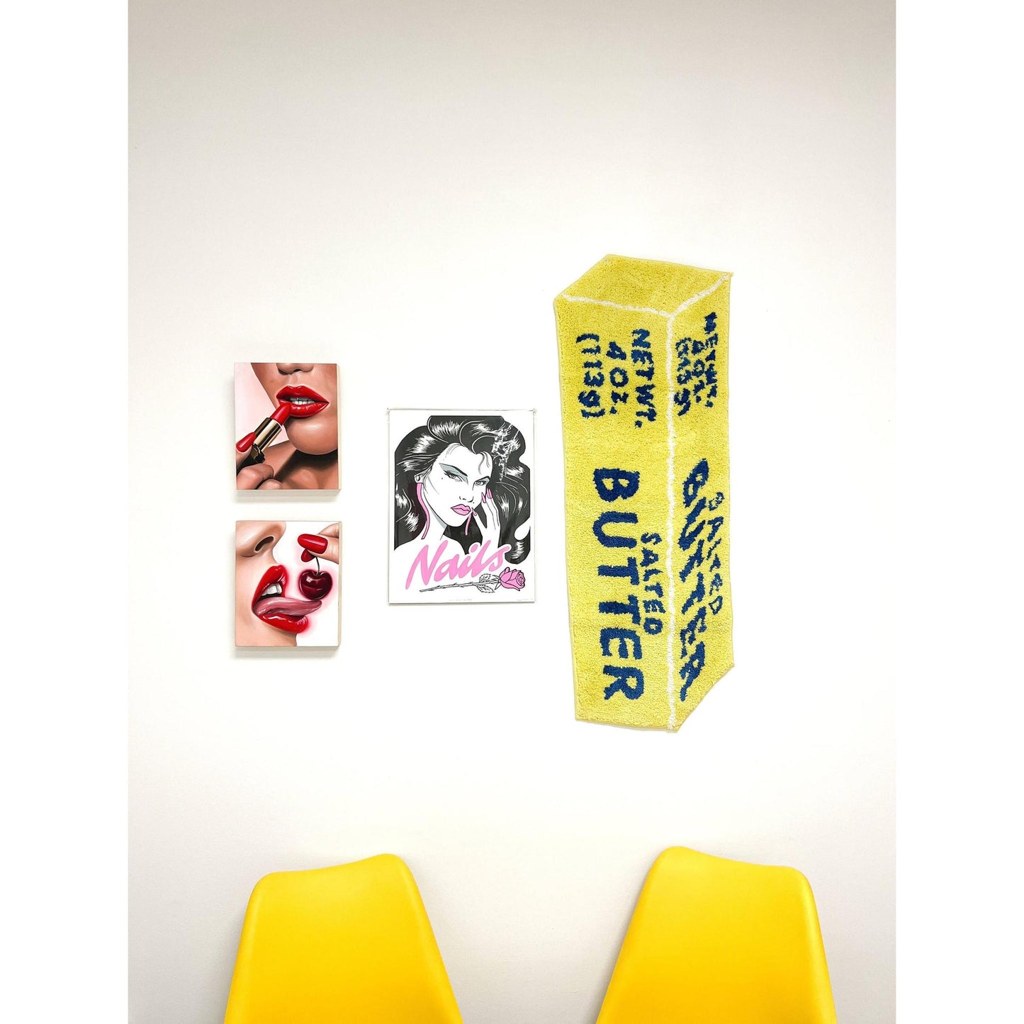 Butter Ultrasoft Rug in Yellow | Slip Resistant Door Mat 38" x 14"