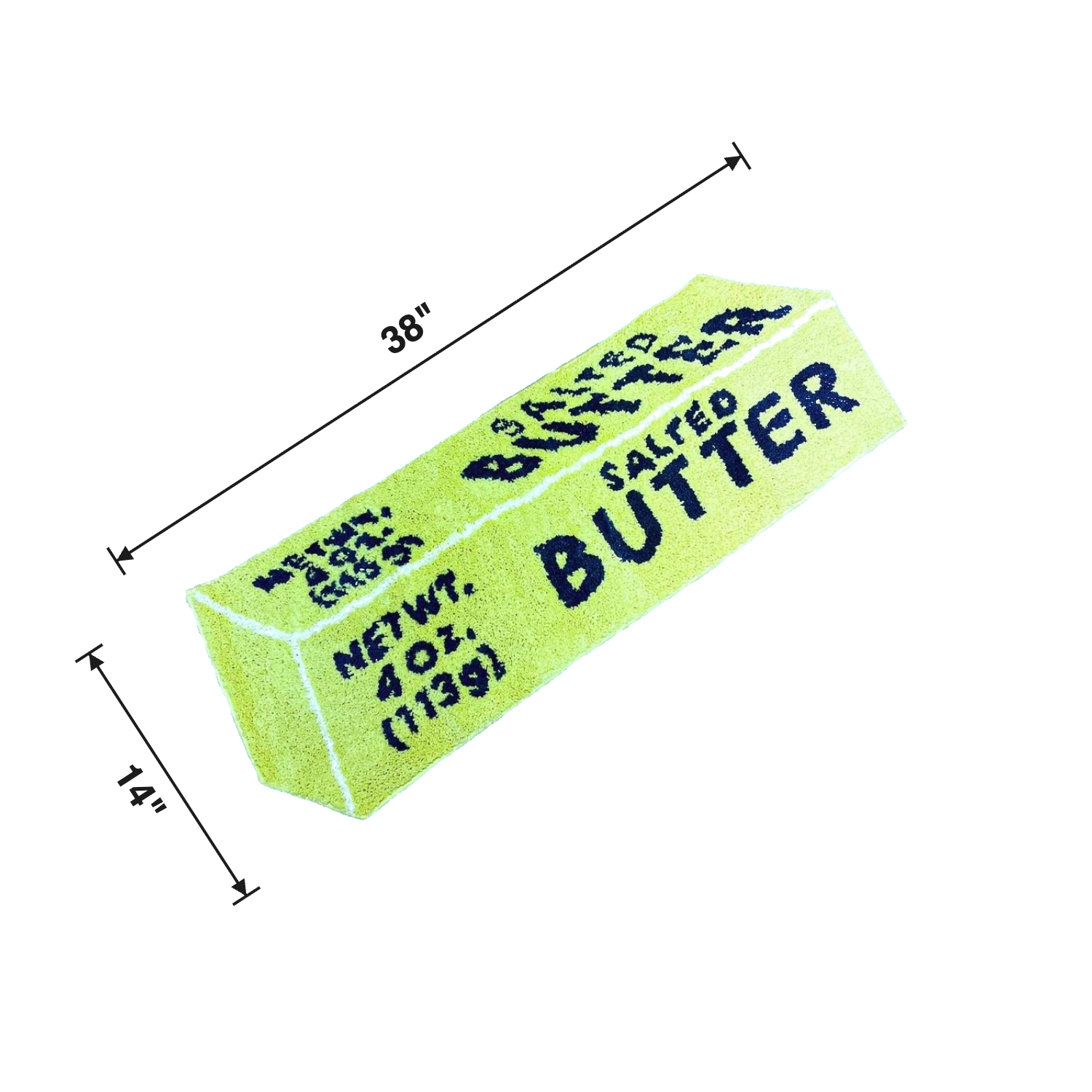 Size chart — 38" x 14"