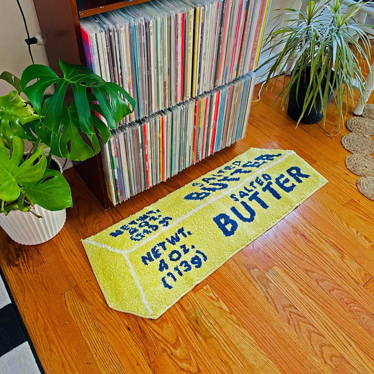 Butter Ultrasoft Rug in Yellow | Slip Resistant Door Mat 38" x 14"